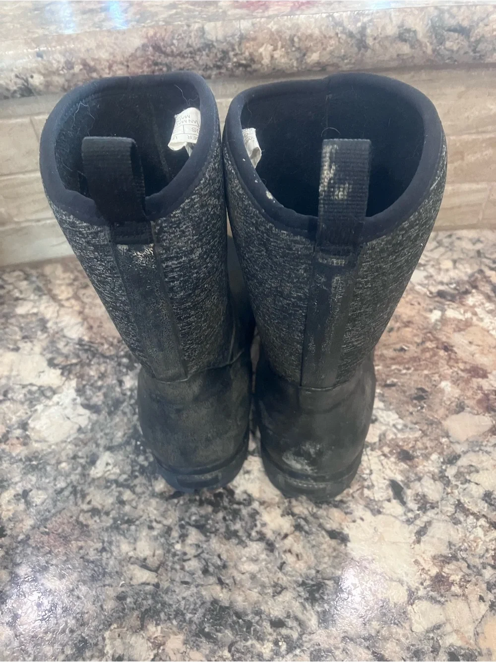 Kids Black Waterproof Rain & Snow Boots — Easy Pull-On